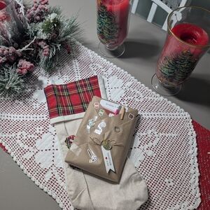 Blind Date With A Book Festive Plaid Christmas Stocking Set